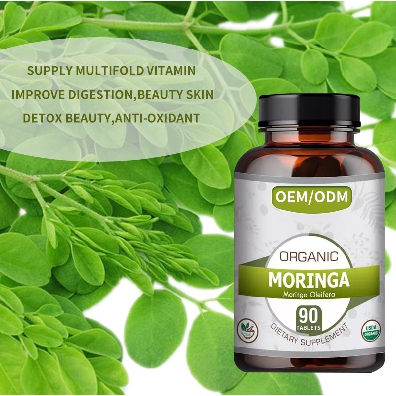 OEM mayorista 1500mg cápsula de hierbas delgadas Moringa Oleifera tabletas para la quema de grasa