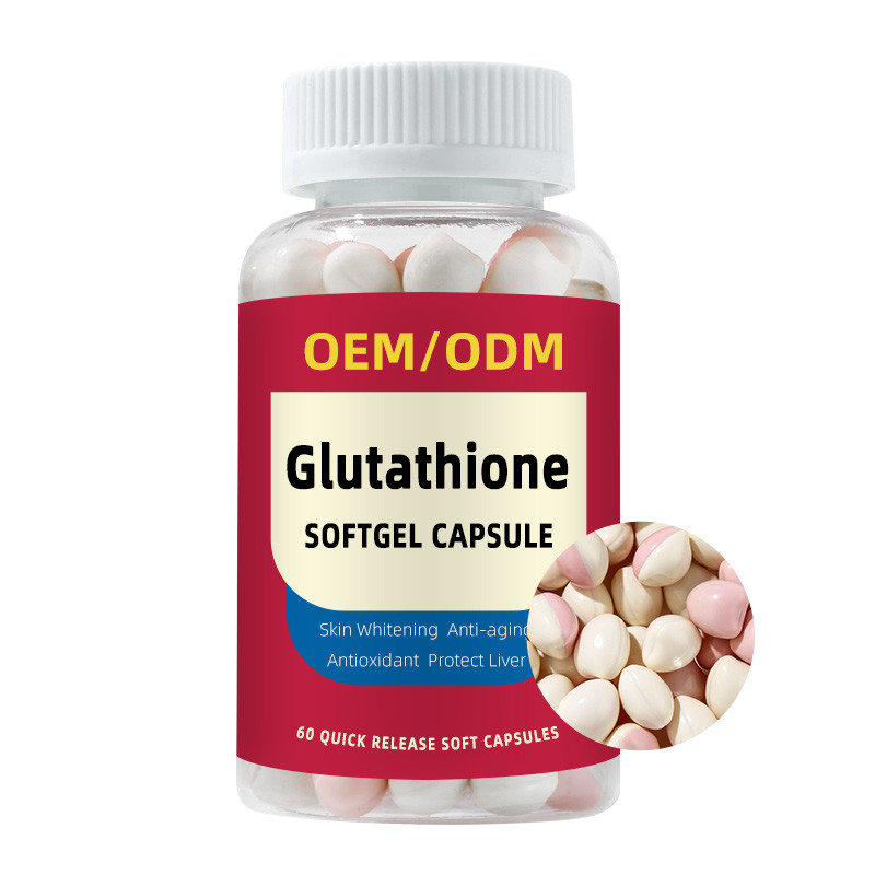 OEM Etiqueta privada Vitamina C 1500mg L-glutationa en tabletas para blanqueamiento de la piel Softgel