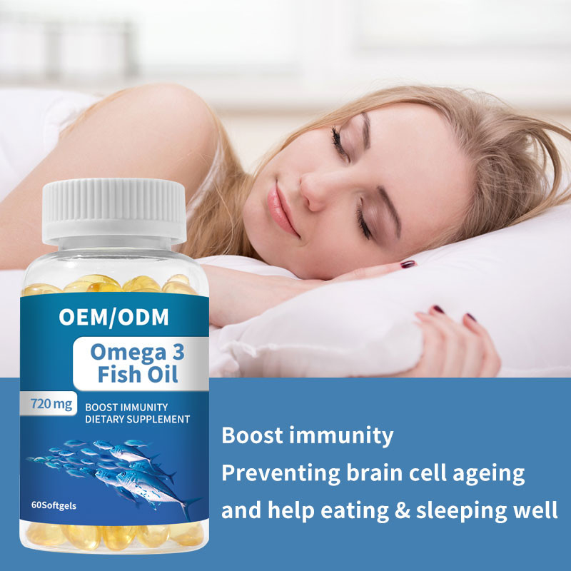 El aceite de pescado Omega 3 Softgels encapsula la vitamina E DHA EPA para el corazón Brain Joint Health
