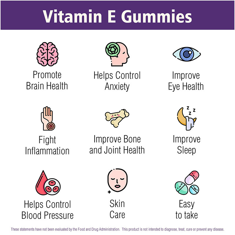 El sabor de encargo complementa la salud y la ayuda inmune Gummies del hueso de la vitamina E Gummies del OEM