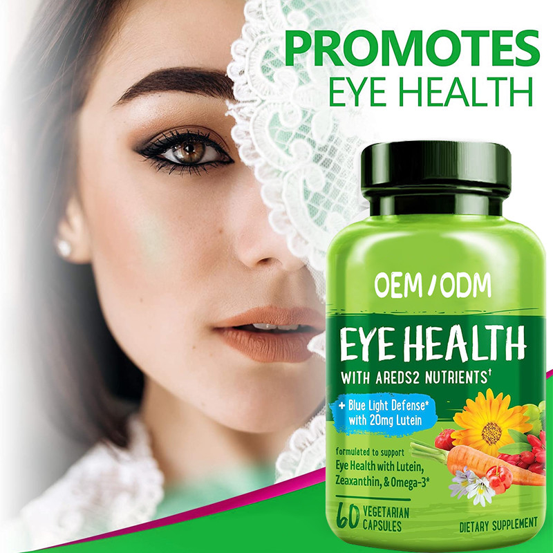 El cansancio anti complementa al OEM para las cápsulas sanas del vegano de la ayuda 60 del ojo de Vision de los ojos secos