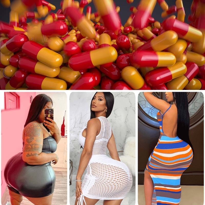 Un elevador de nalgas más grande curvado rápido más grande de Glutes del ingrediente del extremo de la ampliación de la cadera herbaria de las cápsulas para las mujeres