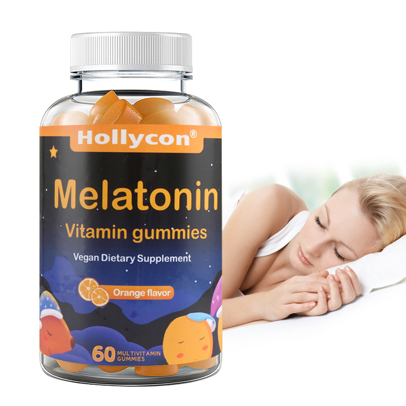 El COA complementa sueño de la ayuda del OEM relaja la vitamina anaranjada Gummies del Melatonin del sabor
