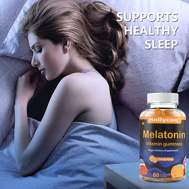El COA complementa sueño de la ayuda del OEM relaja la vitamina anaranjada Gummies del Melatonin del sabor