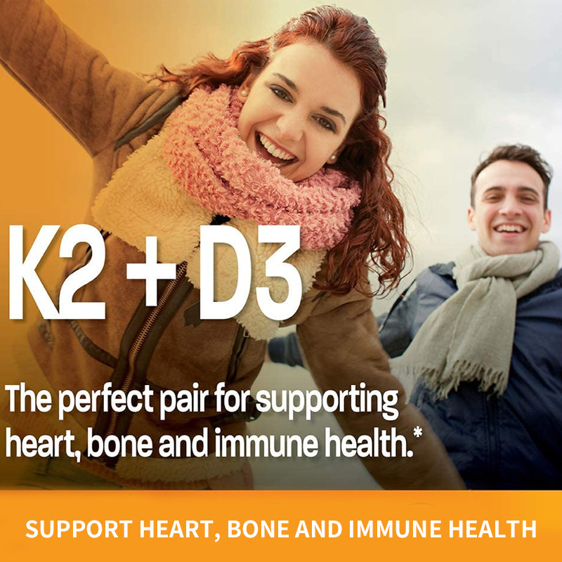 Vitamina de encargo D3 Gummies 5000 IU con K2 100 el magnetocardiograma Softgels 2 en 1 corazón inmune de la ayuda