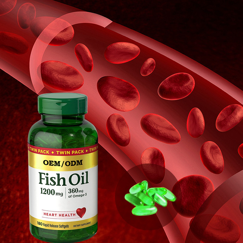 el aceite de pescado 1200Mg apoya salud del corazón con el lanzamiento Softgels de Omega 3 EPA DHA