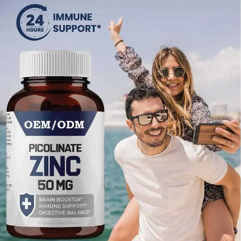OEM Picolinato de zinc 30 mg Suplemento bien absorbido para el crecimiento de las cápsulas de función inmune