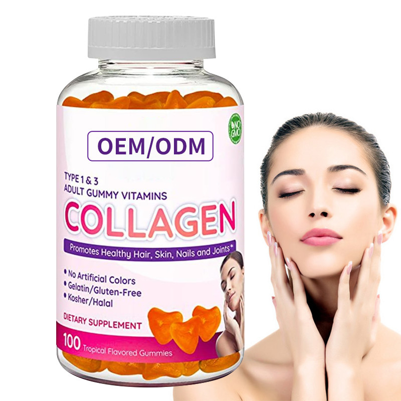 La piel de COMUNIDAD EUROPEA For Hair de la vitamina del cinc de la biotina de Gummies 2500mcg del colágeno del ODM y clava crecimiento del pelo
