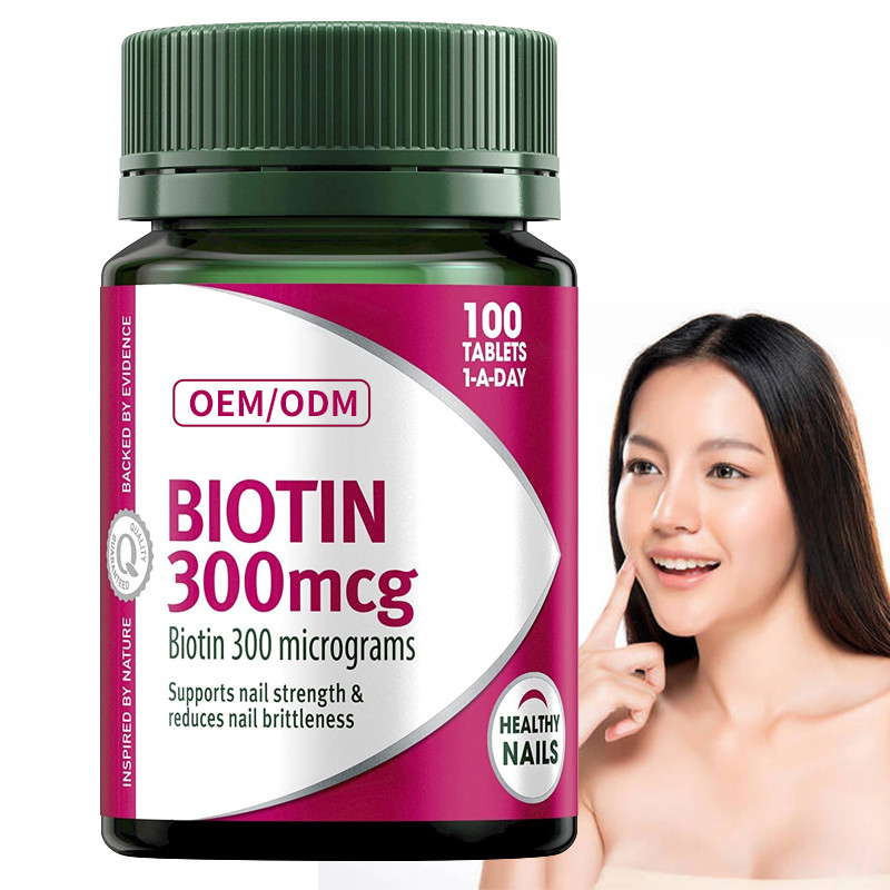 La vitamina Gummies 300mcg de la biotina del COA mantiene ayudas sanas de los clavos en avería de la grasa dietética 100Pcs