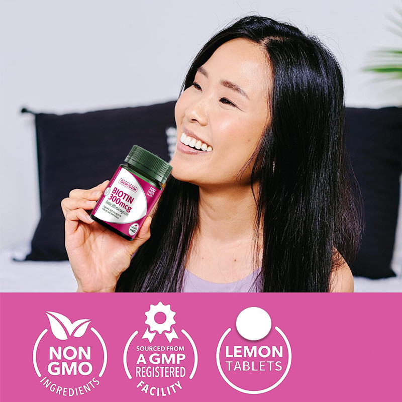 La vitamina Gummies 300mcg de la biotina del COA mantiene ayudas sanas de los clavos en avería de la grasa dietética 100Pcs