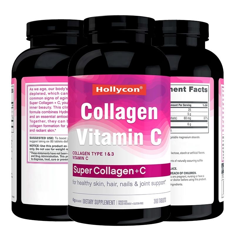 El colágeno complementa la piel del pelo del OEM y las tabletas orgánicas de la vitamina C de la ayuda del clavo