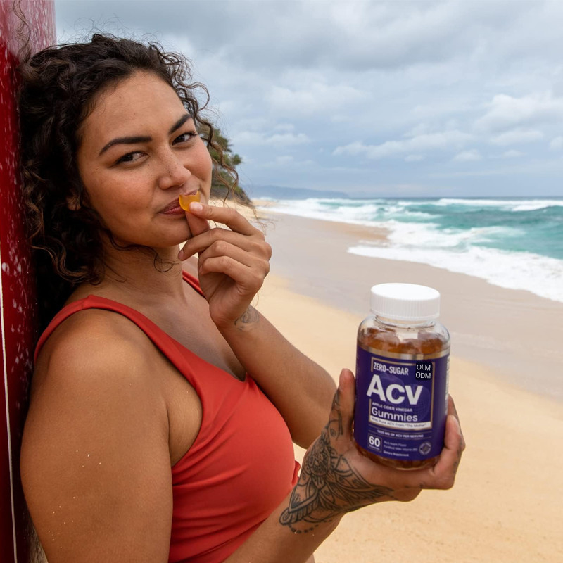 Vinagre de sidra orgánico de Apple de la pérdida de peso de la ayuda del ACV Gummies del ODM B12 500mg