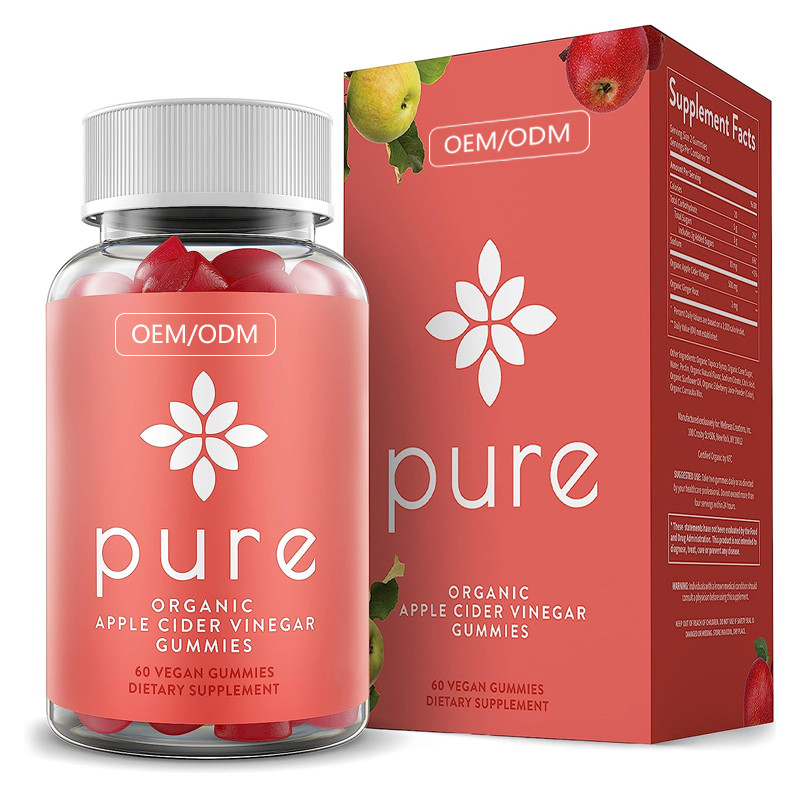 ACV crudo Gummies del Ct de la ayuda 60 del Detox del vegano de Gummies del vinagre de sidra del FDA Apple