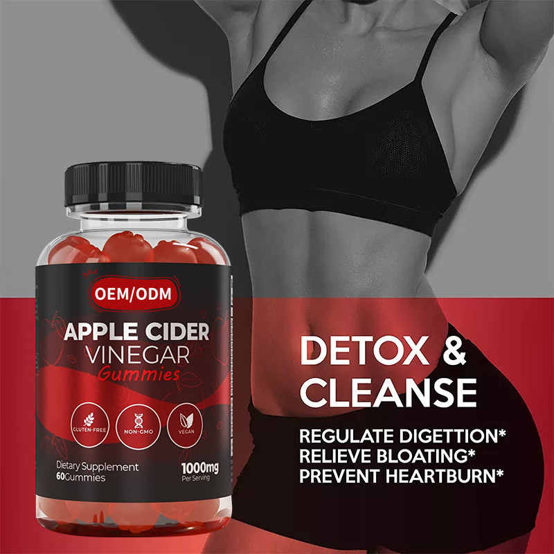 OEM ACV Para bajar de peso Gestión de vitaminas sin gluten Vegano sin transgénicos Pérdida rápida de peso Juguetes de vinagre de sidra de manzana