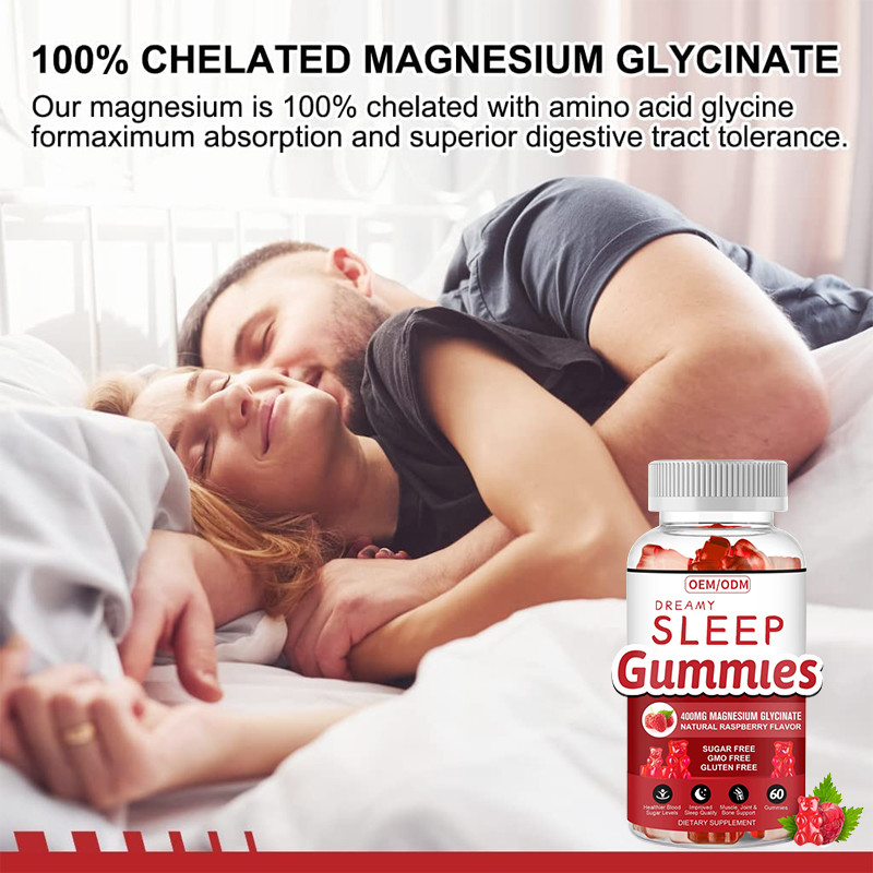 El sueño libre de la ayuda de Gummies de la vitamina del Melatonin del gluten relaja el extracto del bálsamo de limón del magnesio de la vitamina D del Melatonin