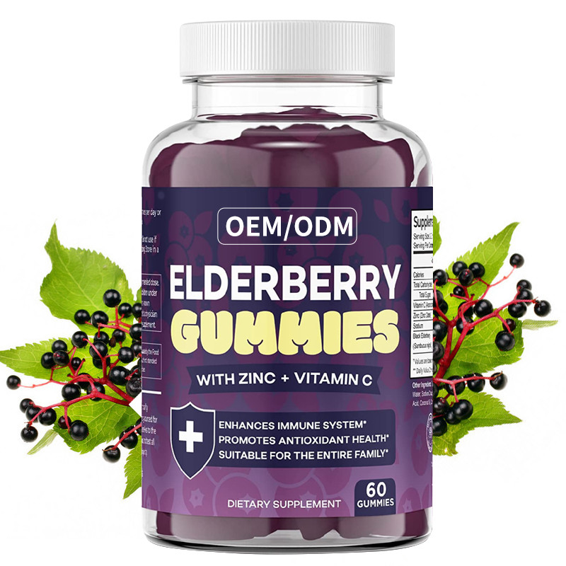 OEM y ODM Antioxidante para aumentar el apoyo inmunológico de la morera para adultos Zinc Vitamina gomitas