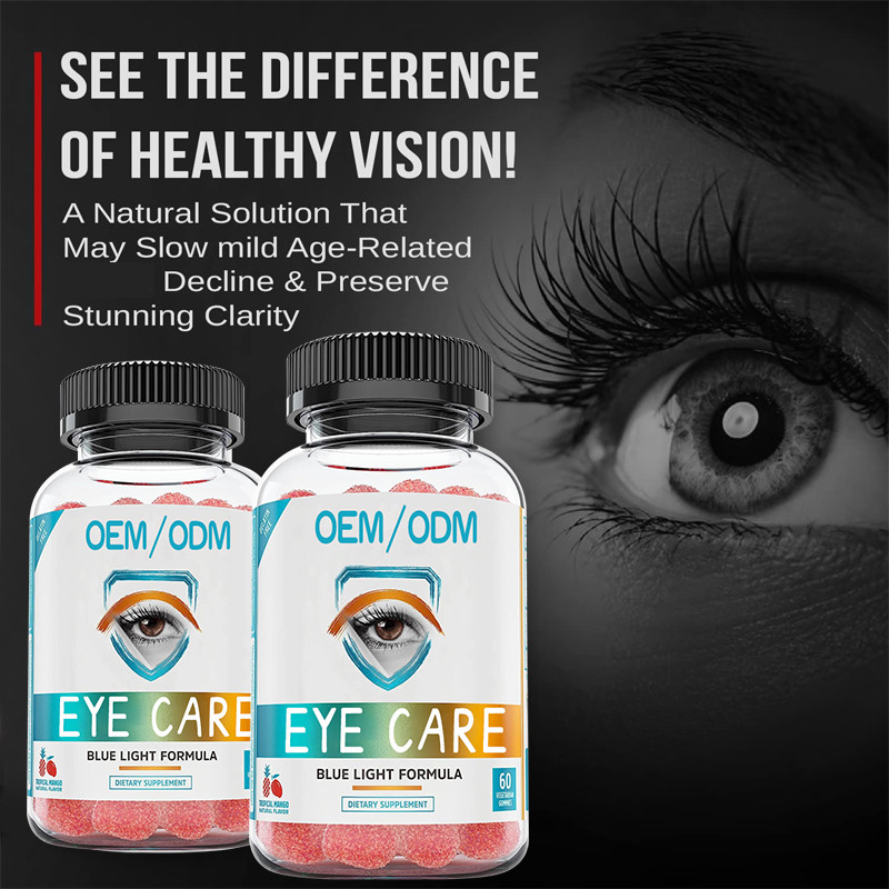 Vitaminas del cuidado del ojo de GMPC para los niños de los adultos gomosos para los suplementos de la salud del ojo