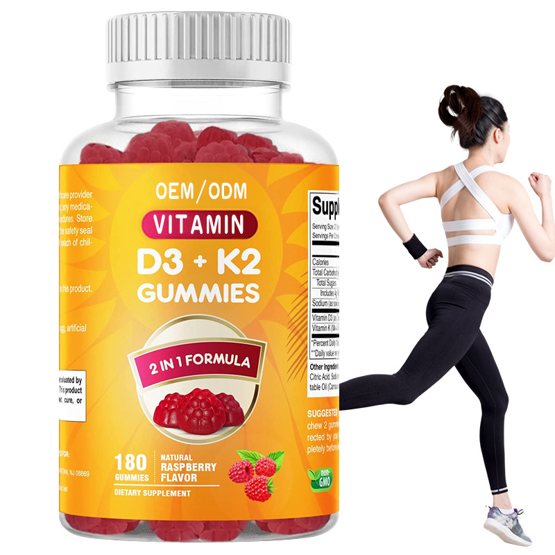 El COA complementa el calcio del OEM con la ayuda inmune Gummies de la salud del hueso de la vitamina D3 K2
