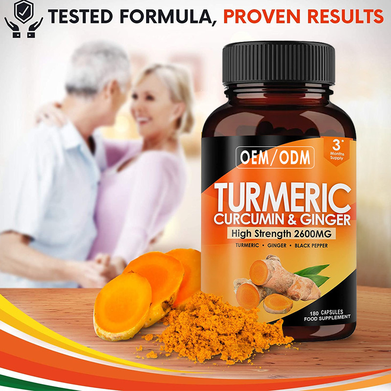 Apoyo conjunto OEM con pimienta negra para el apoyo inmune Curcuma Suplementos de curcumina
