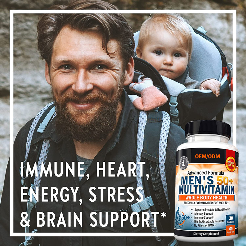 El Multivitamin de los hombres de encargo del sabor para las cápsulas del Multivitamin del magnesio del calcio del cinc del funcionamiento del foco de la energía