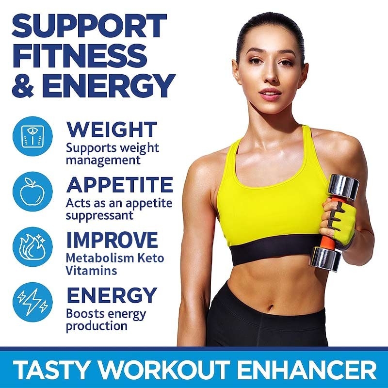 HACCP Goma de quema de keto 5000 mg Extra fuerza Goma de bocadillo de keto mejora el metabolismo Vitaminas de keto