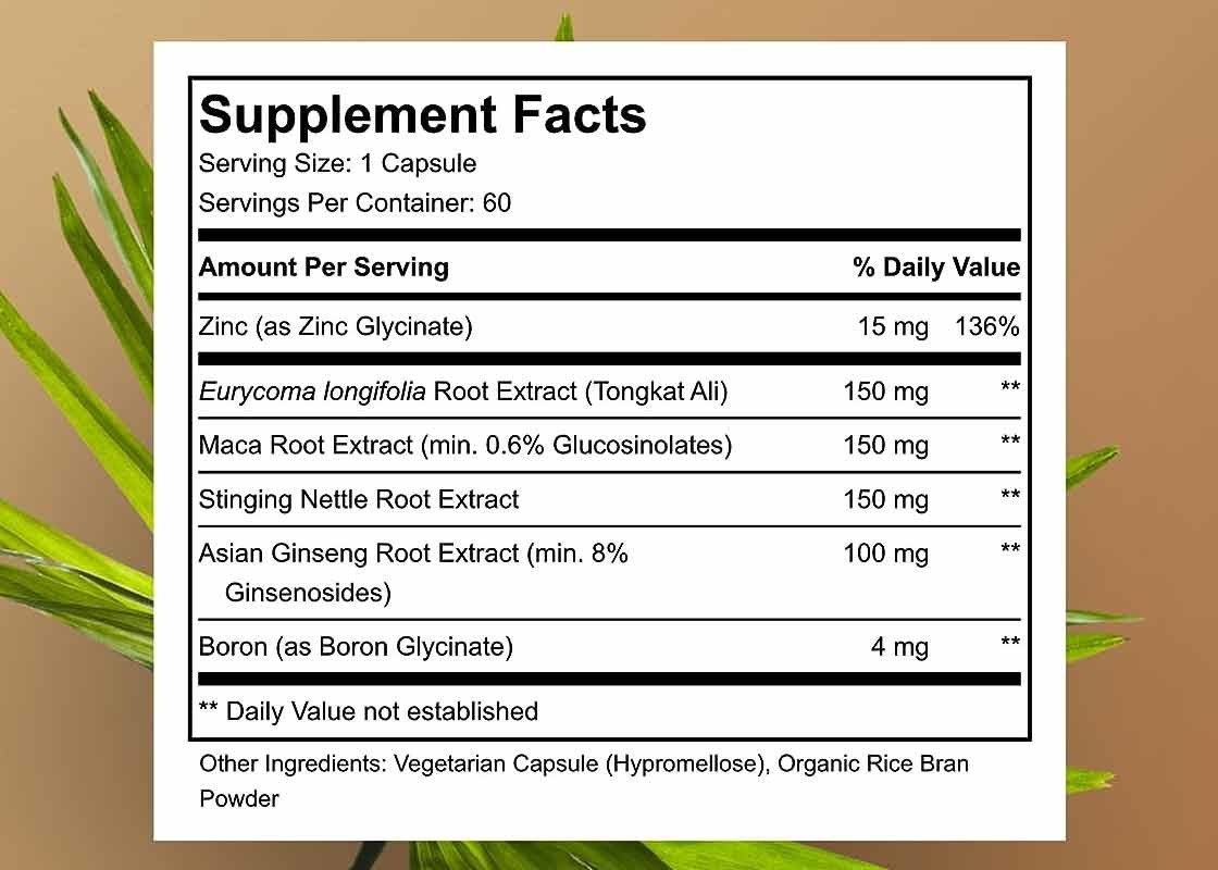 Extracto de raíz de Tongkat Ali cápsula de salud masculina para el rendimiento y apoyo masculino natural suplementos a base de hierbas