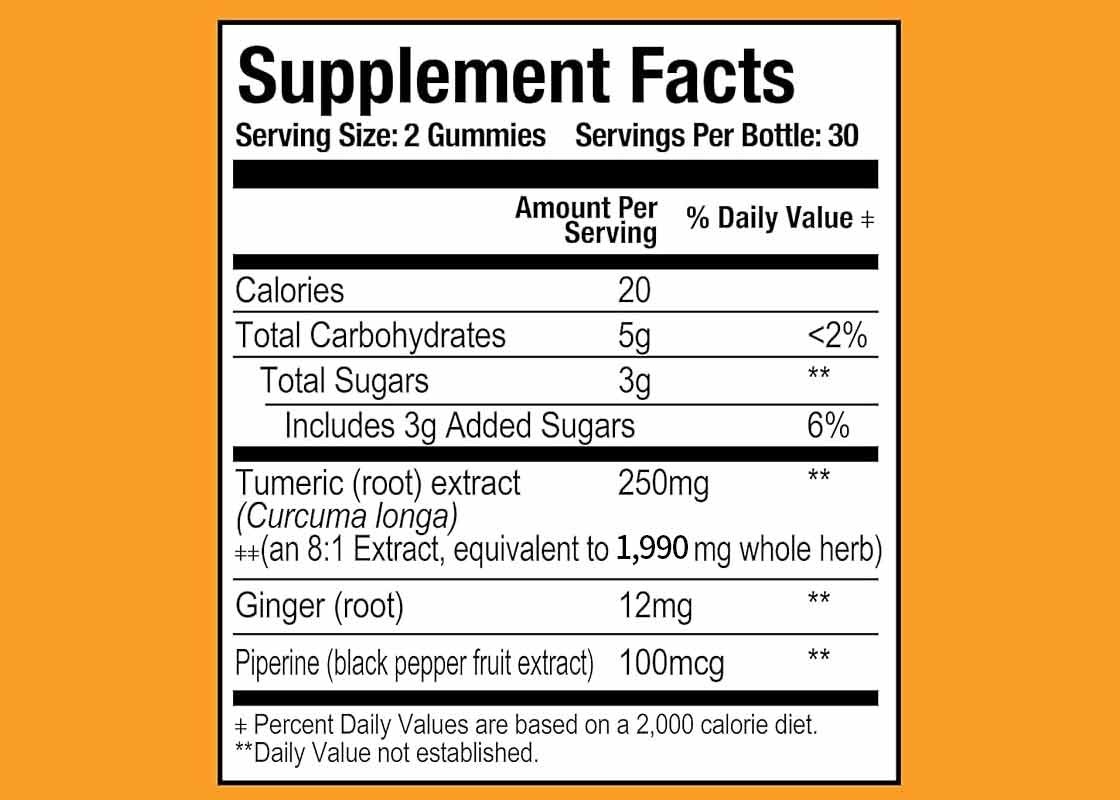 OEM Suplementos dietéticos cúrcuma curcumina gomitas confort articular y función cerebral Suplemento de apoyo 60pcs