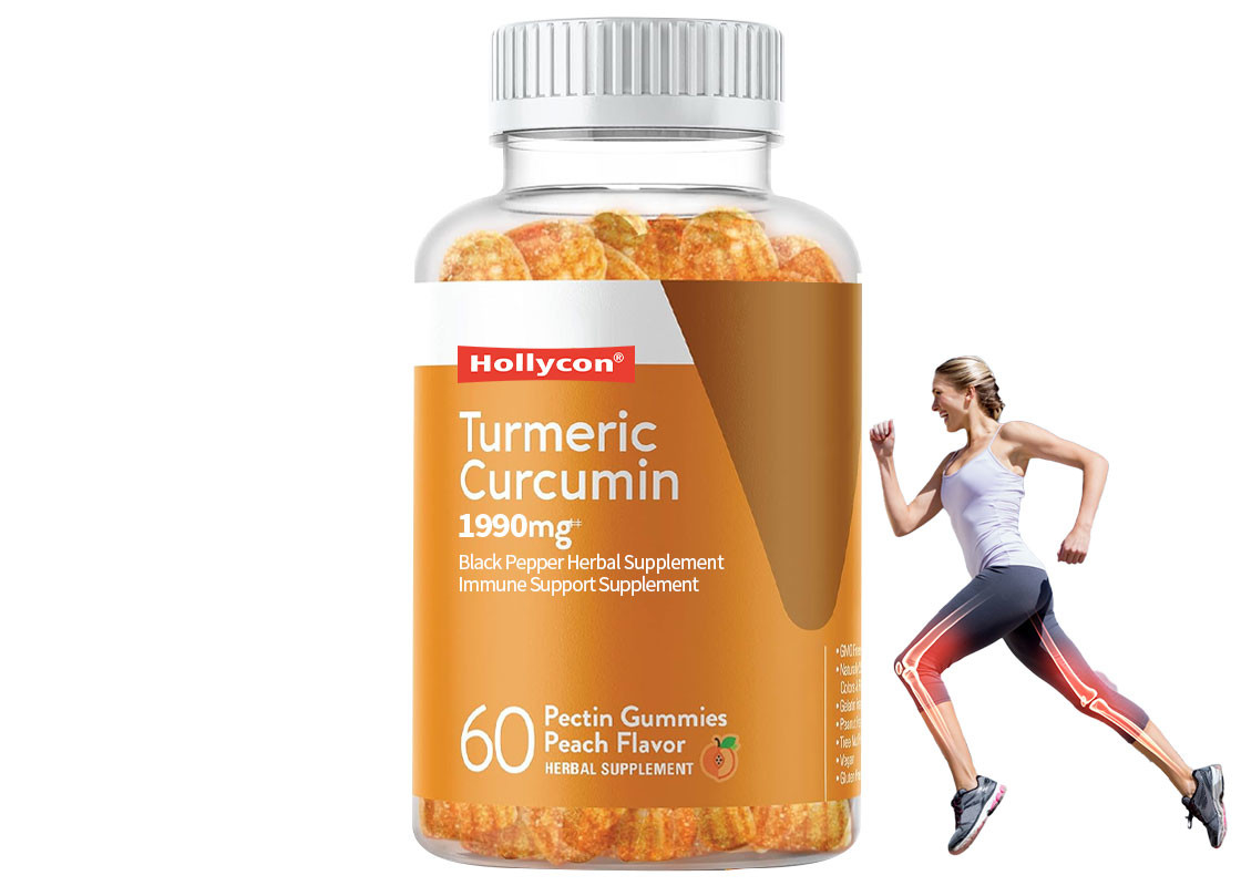 OEM Suplementos dietéticos cúrcuma curcumina gomitas confort articular y función cerebral Suplemento de apoyo 60pcs