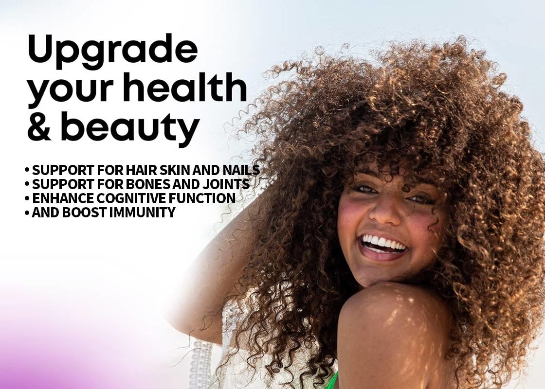 El colágeno de grado alimenticio y la biotina gomas de apoyo para el cabello, la piel y las uñas de salud suplemento