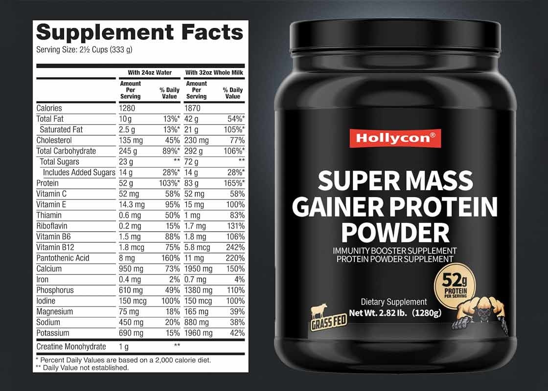 Super ganador de masa Proteína en polvo para el apoyo muscular Proteína en polvo Suplemento de refuerzo de la inmunidad