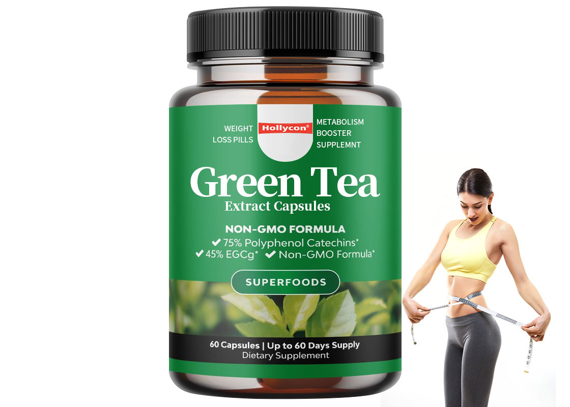 60pcs extracto de té verde cápsulas apoyo para aumentar la termogénesis píldoras de pérdida de peso
