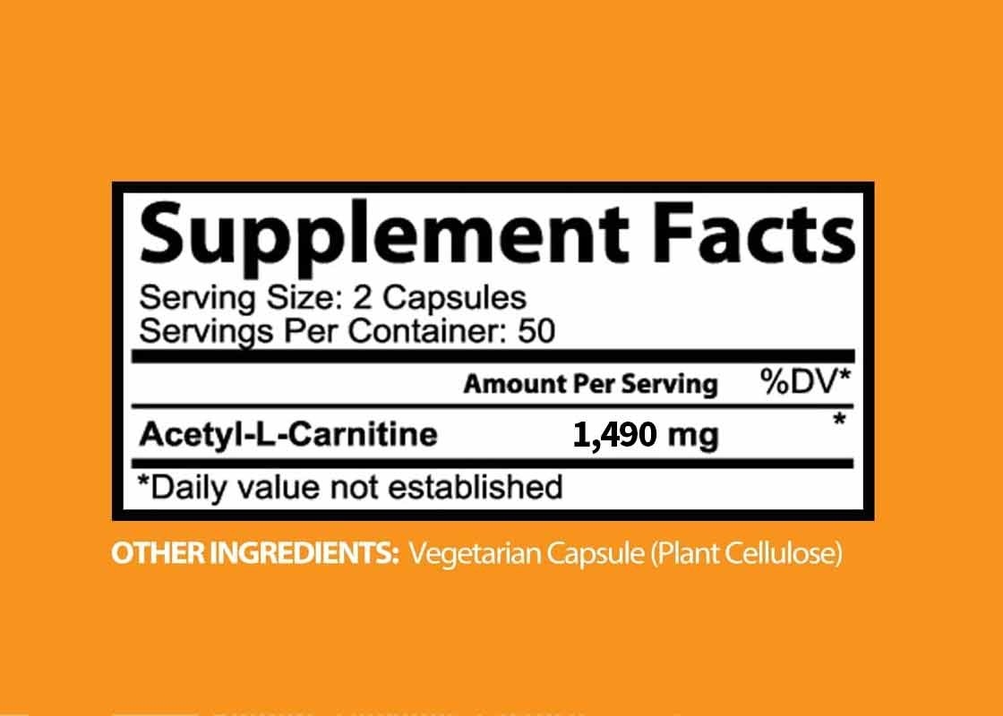 COA L-carnitina cápsula para la memoria y el enfoque producción de energía natural cápsulas de vegetales