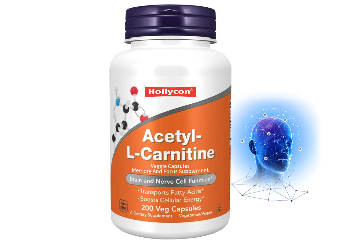 OEM L-carnitina cápsulas de apoyo para el cerebro y la función de las células nerviosas cápsulas de vegetales de apoyo para la memoria y el enfoque