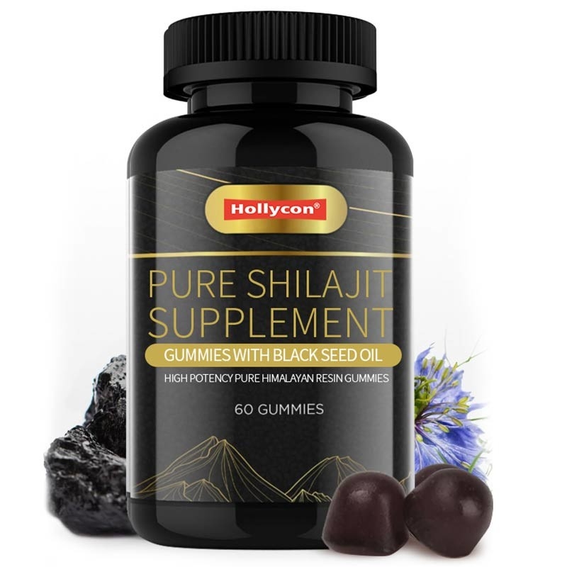 Suplemento de goma de Shilajit puro con aceite de semilla negra de alta potencia goma de resina del Himalaya pura