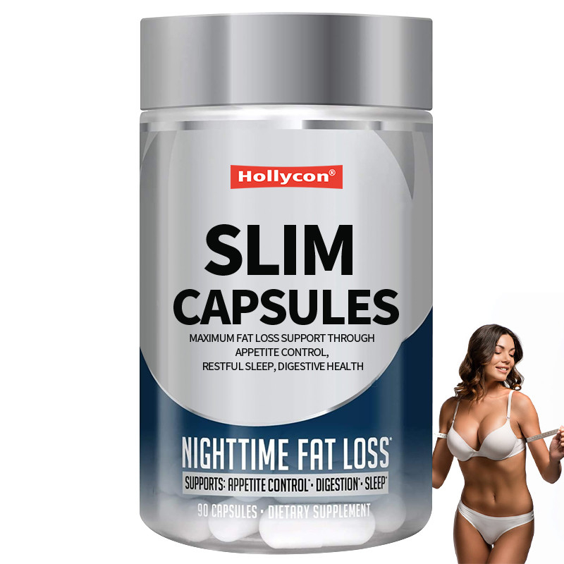 OEM Suplemento de pérdida de grasa máxima de apoyo a través del control del apetito, sueño reparador, salud digestiva cápsulas Slim