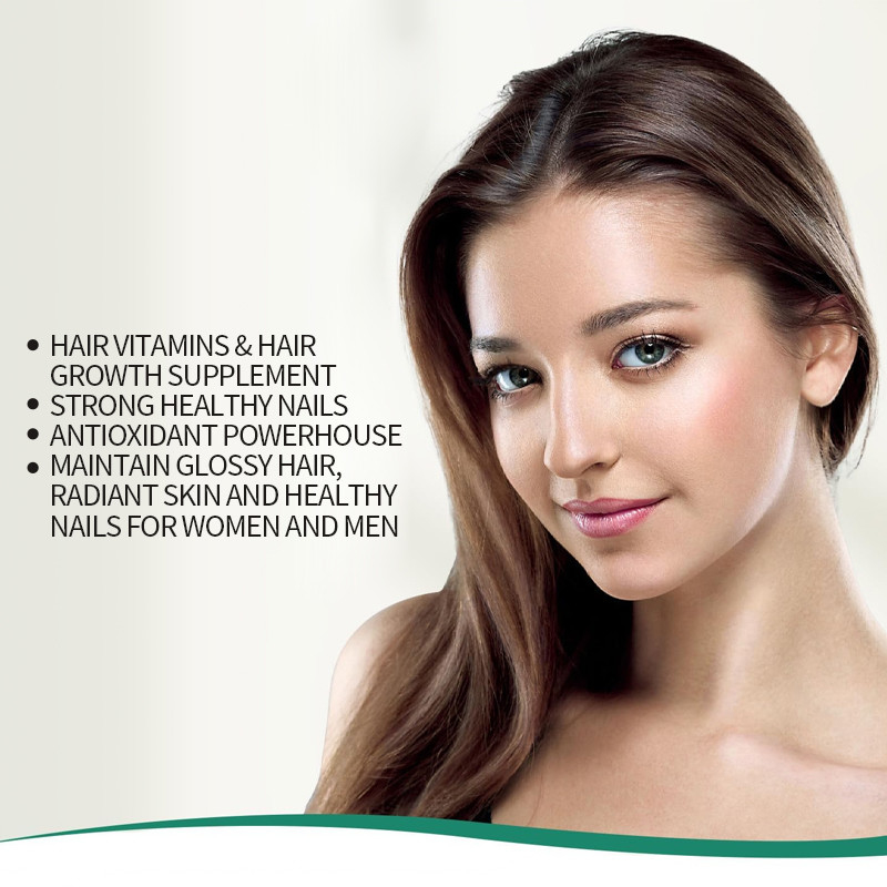 Comprimidos de biotina para el cabello, piel y uñas Suplemento de colágeno para mujeres y hombres Suplemento de vitamina C, zinc y hierro