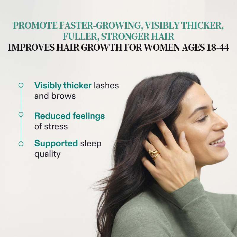 Personalizar los suplementos de crecimiento del cabello de las mujeres de 18 a 44 años de edad para el cabello visiblemente más grueso y más fuerte mujeres cápsulas de cabello