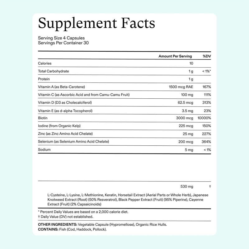 Personalizar los suplementos de crecimiento del cabello de las mujeres de 18 a 44 años de edad para el cabello visiblemente más grueso y más fuerte mujeres cápsulas de cabello