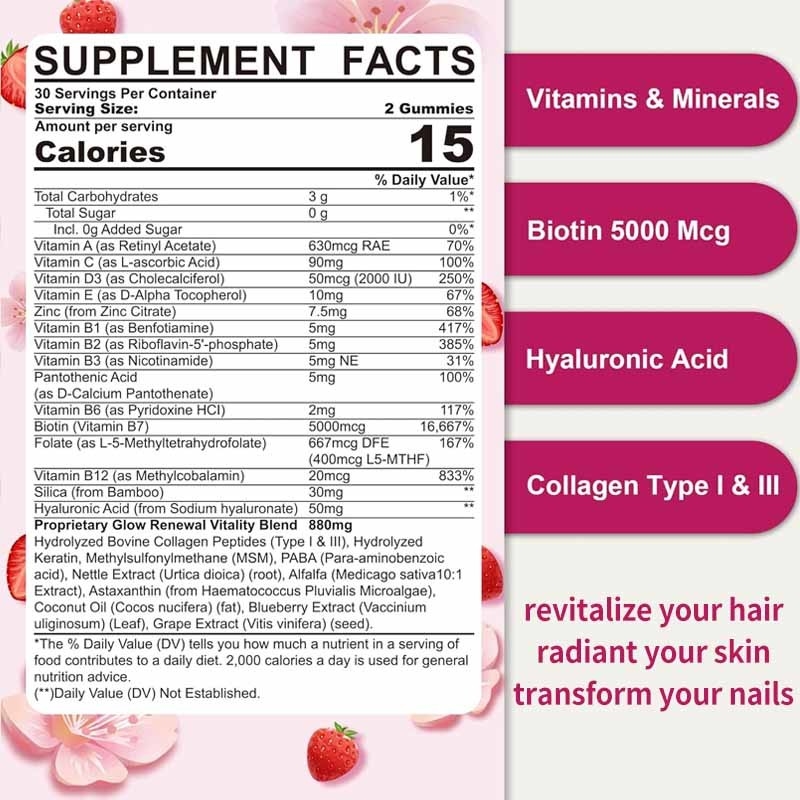 Apoyo OEM y ODM Gummy Ingredientes naturales para mujeres Multivitaminas Gummies sin azúcar