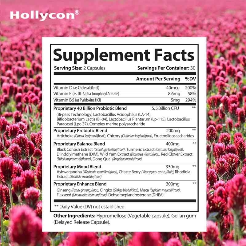 OEM& ODM Equilibrio hormonal Salud intestinal para mujeres Cápsulas de salud para aliviar la menopausia