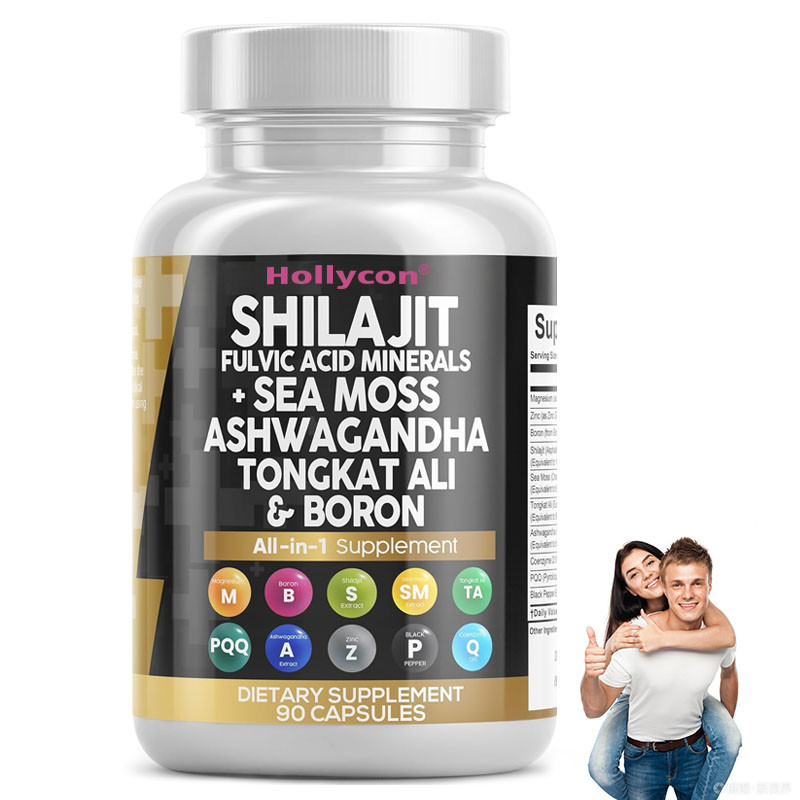 OEM Ashwagandha Tongkat Ali Borón Magnesio Para Hombres Cápsulas de Ácido Fúlvico Shilajit