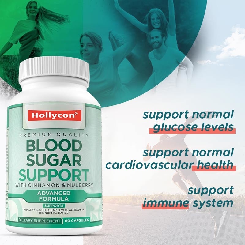 OEM Suplemento de apoyo del azúcar en la sangre normal Canela Melón amargo Morera Zinc Biotina Vitamina Suplemento de hierbas