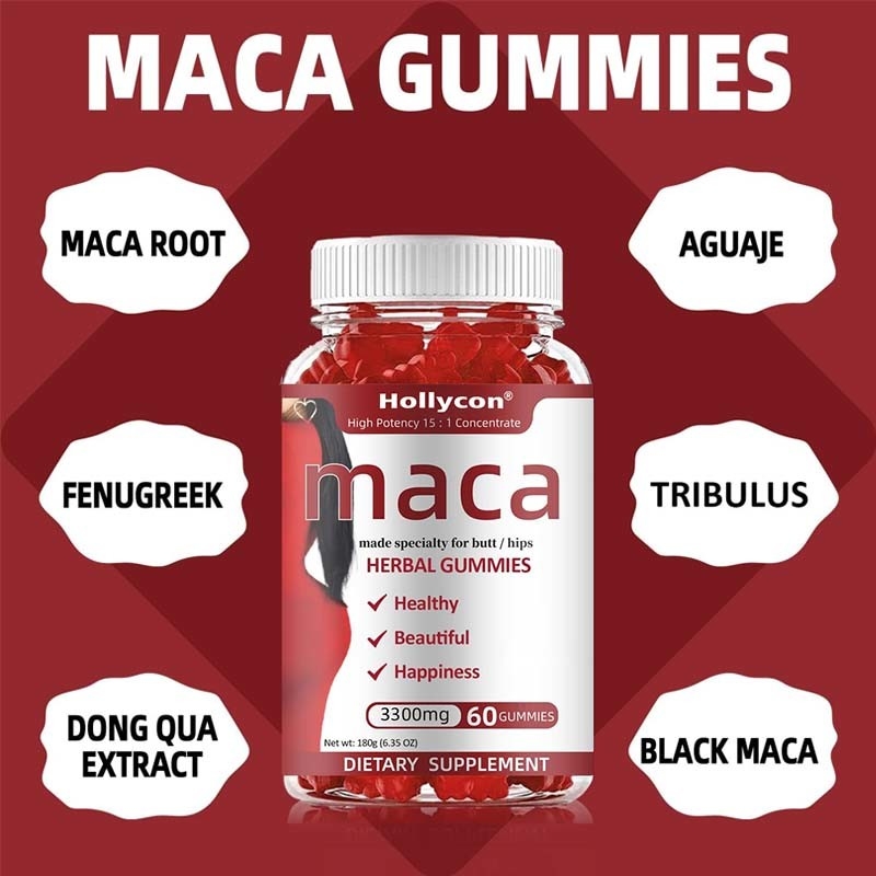Apoyo inmunológico y equilibrio hormonal para mujeres Maca Root Gummies