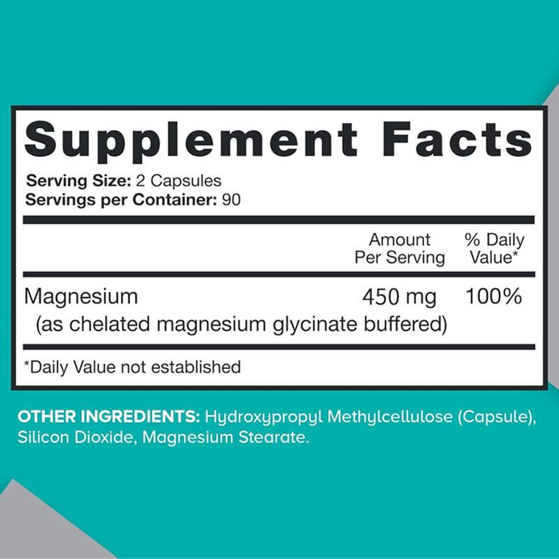 OEM Alta absorción Salud muscular ósea Magnesio dietético para adultos Cápsulas de magnesio