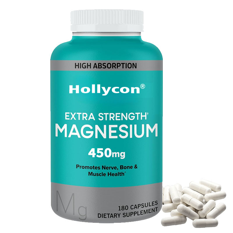 OEM Alta absorción Salud muscular ósea Magnesio dietético para adultos Cápsulas de magnesio