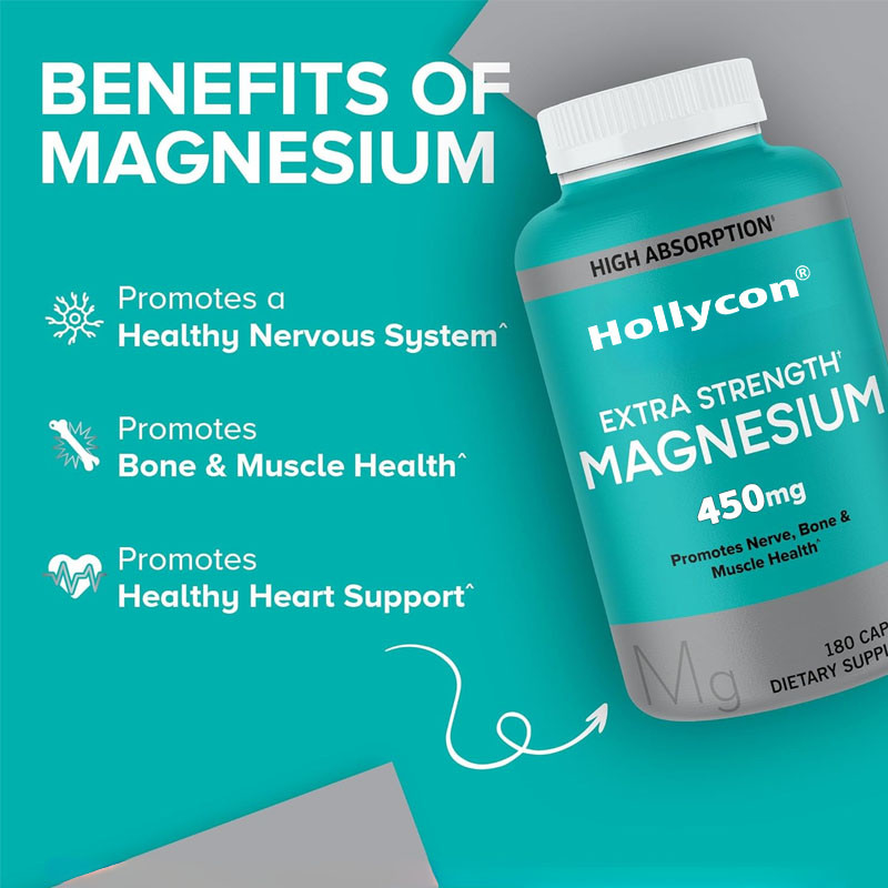 OEM Alta absorción Salud muscular ósea Magnesio dietético para adultos Cápsulas de magnesio
