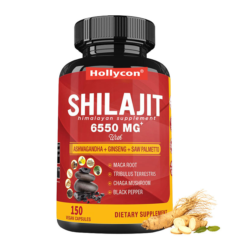 Suplemento de Shilajit del Himalaya Energía y apoyo inmunológico Combinado Ashwagandha Ginseng Saw Palmetto Maca