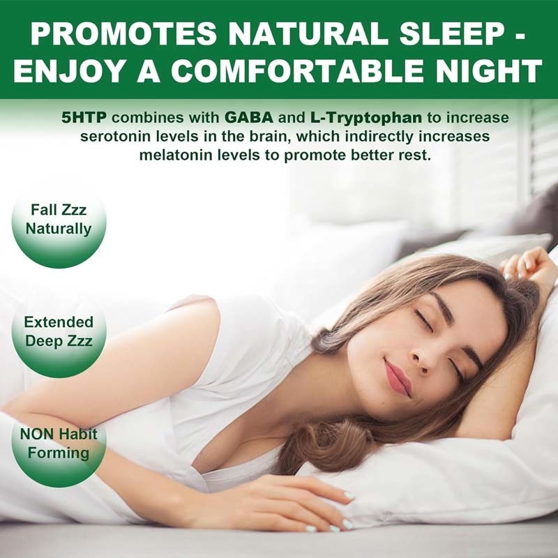 OEM 5 - HTP GABA Goma para dormir Cerebro natural para dormir y relajar las articulaciones