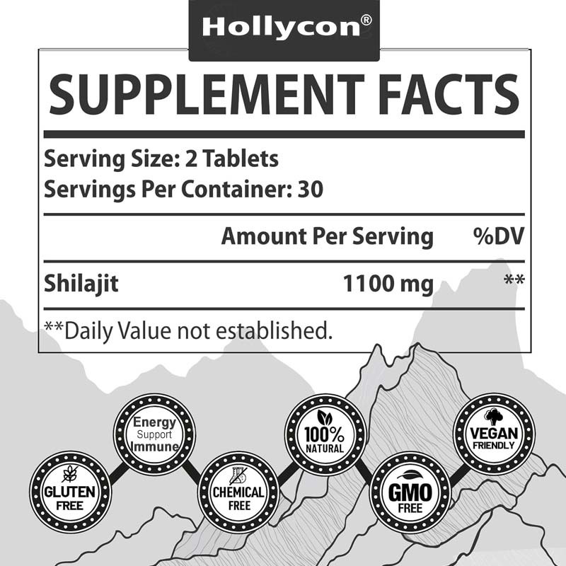 Shilajit Tabletas Energía Apoyo inmunológico Shilajit orgánico para hombres y mujeres