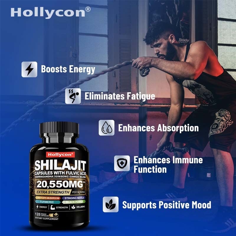 Shilajit cápsulas 85+ minerales de rastreo energía y apoyo inmunológico para hombres y mujeres